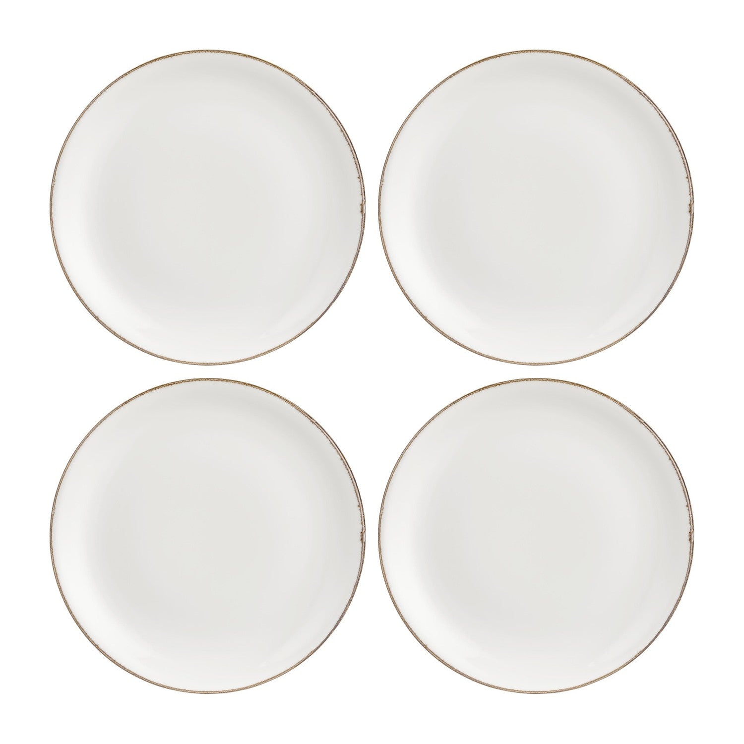 Gleam dia.10.75" Round Brown Vitrified Plate (Set of 4)