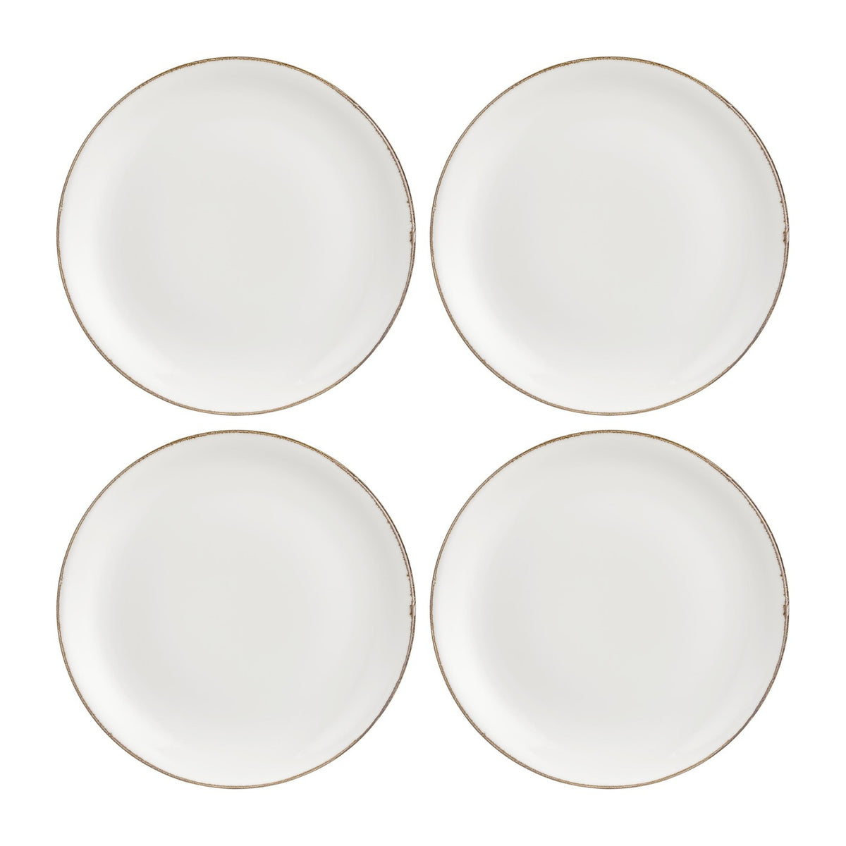 Gleam dia.10.75" Round Brown Vitrified Plate (Set of 4)