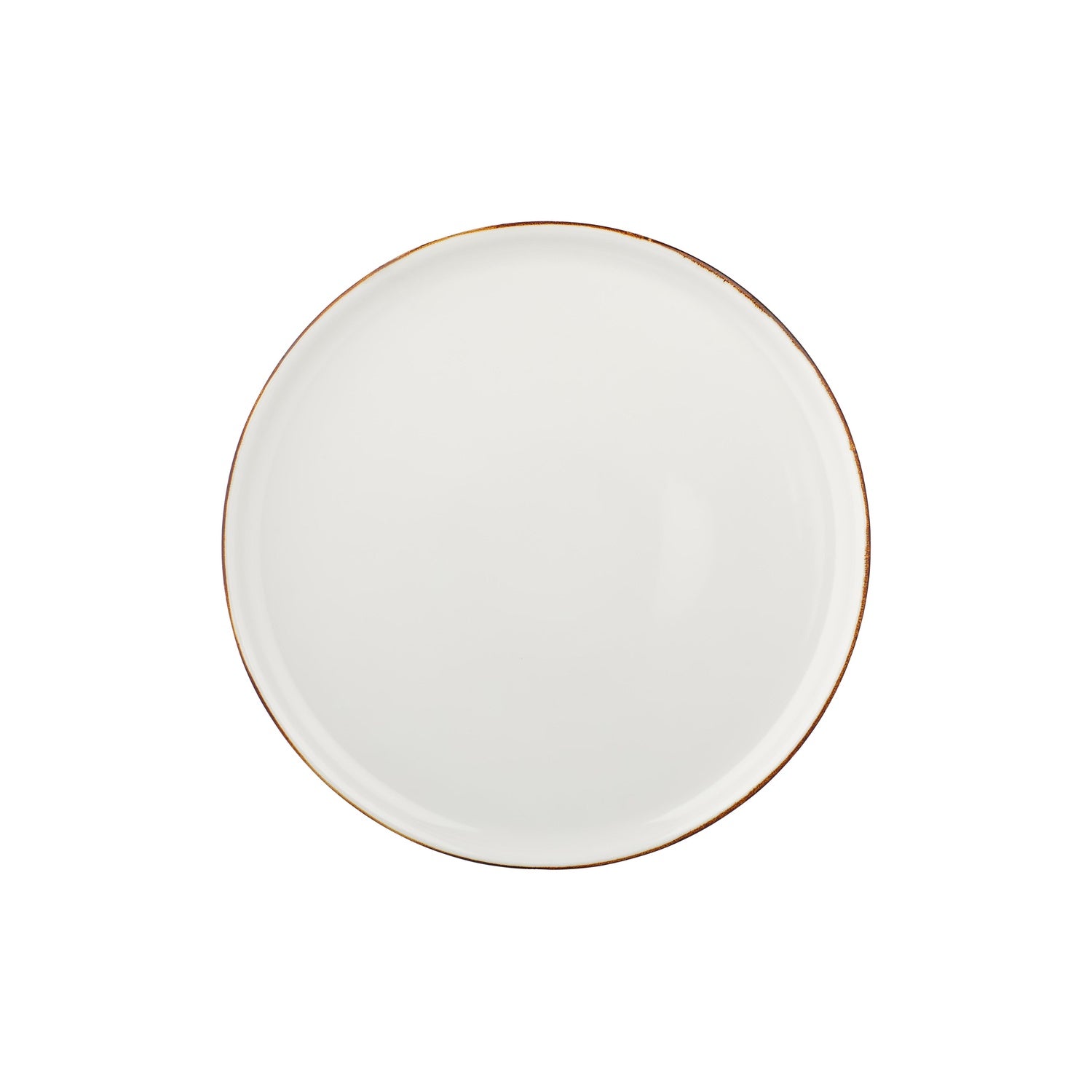 Gleam dia.12.5" x 12.5" Round Brown Vitrified Pizza Plate (Set of 6)