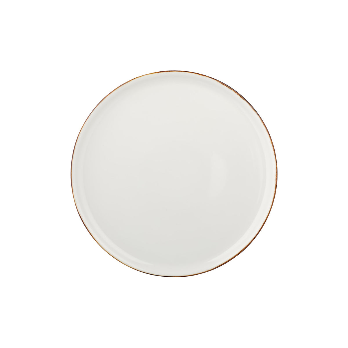 Gleam dia.12.5" x 12.5" Round Brown Vitrified Pizza Plate (Set of 6)