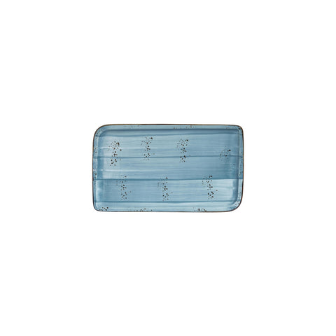 Infinity 9.5" x 6" Rectangular Turquoise Vitrified Plate (Set of 4)
