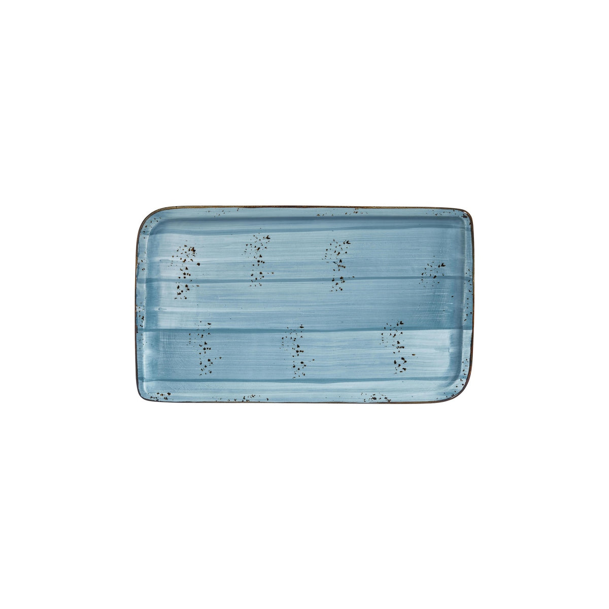 Infinity 11.75" x 7" x h:0" Rectangular Turquoise Vitrified Platter (1 each)
