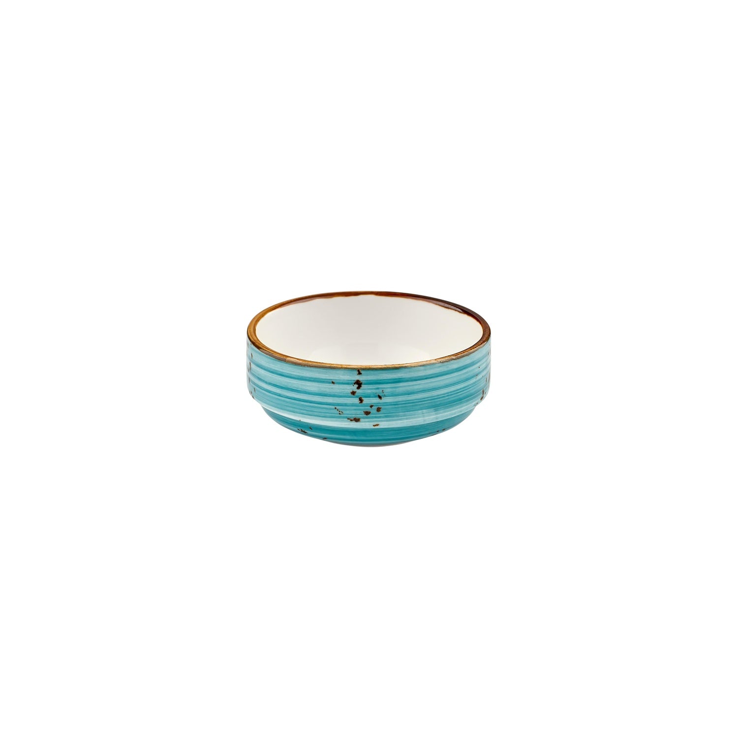 Infinity dia.5.5" h:0" 15 oz. Round Turquoise Vitrified Bowl (Set of 4)