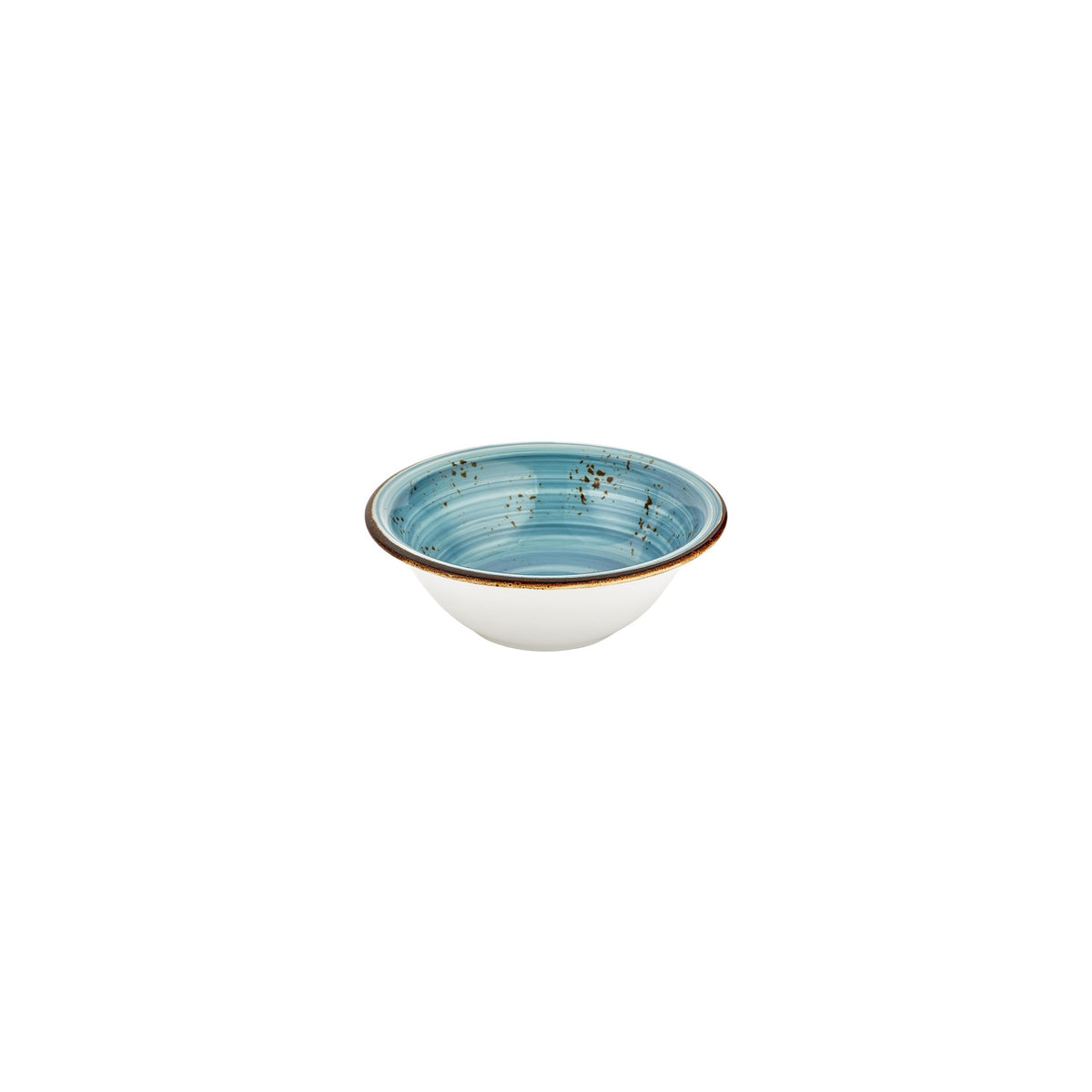 Infinity dia.6" h:2" 12 oz. Round Turquoise Vitrified Bowl (Set of 4)