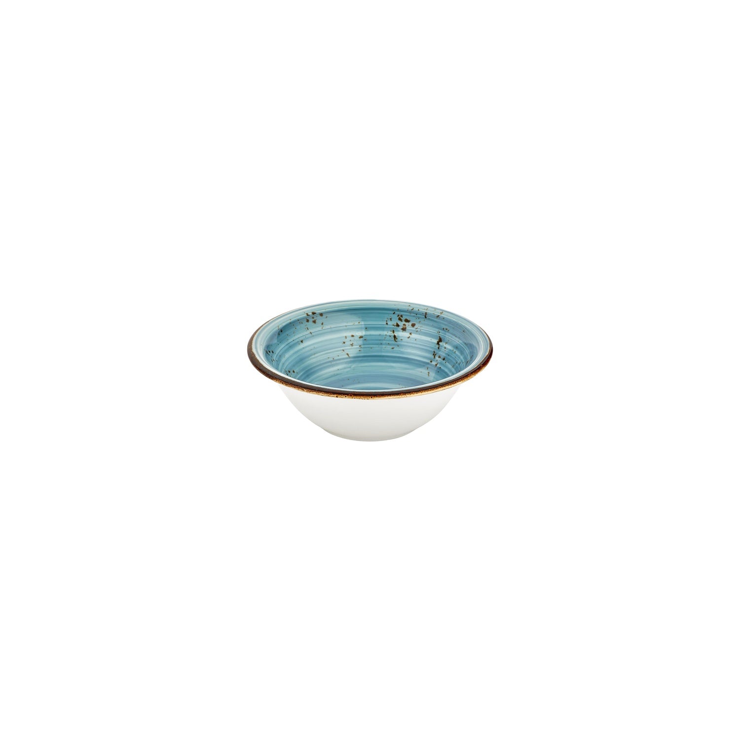 Infinity dia.6.25" h:2.25" 17 oz. Round Turquoise Vitrified Bowl (Set of 4)