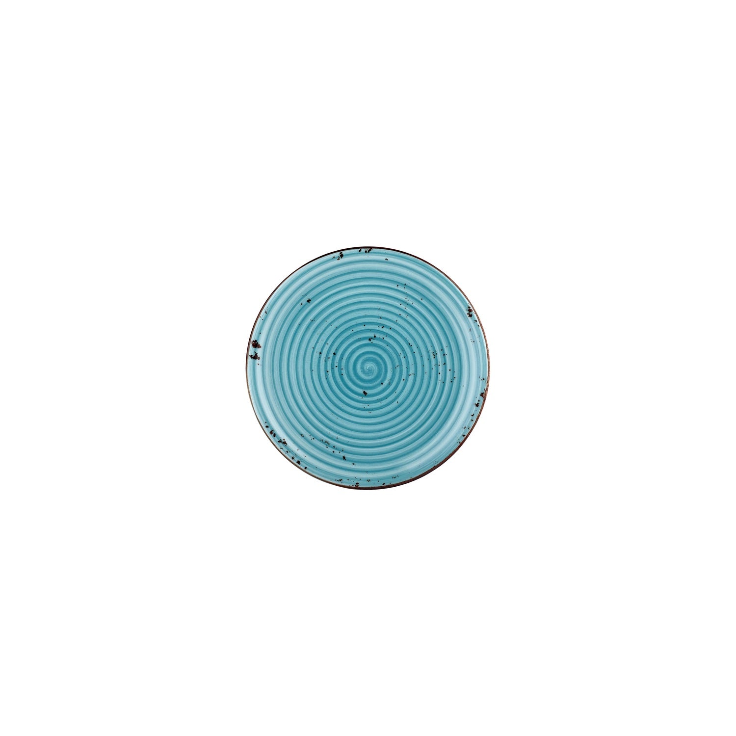 Infinity dia.6.75" Round Turquoise Vitrified Plate (Set of 4)