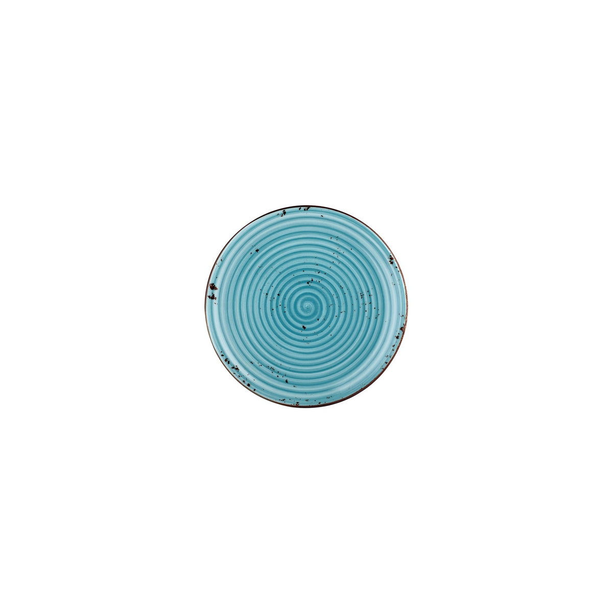 Infinity dia.6.75" Round Turquoise Vitrified Plate (Set of 4)
