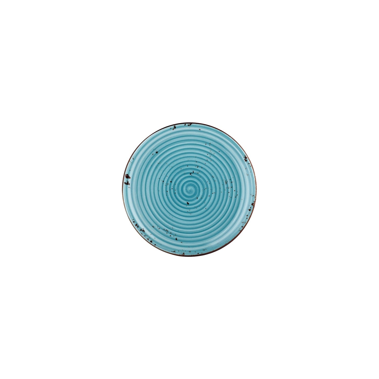 Infinity dia.7.5" Round Turquoise Vitrified Plate (Set of 4)