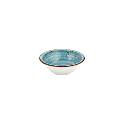 Infinity dia.7.75" h:2.75" 30 oz. Round Turquoise Vitrified Bowl (Set of 6)