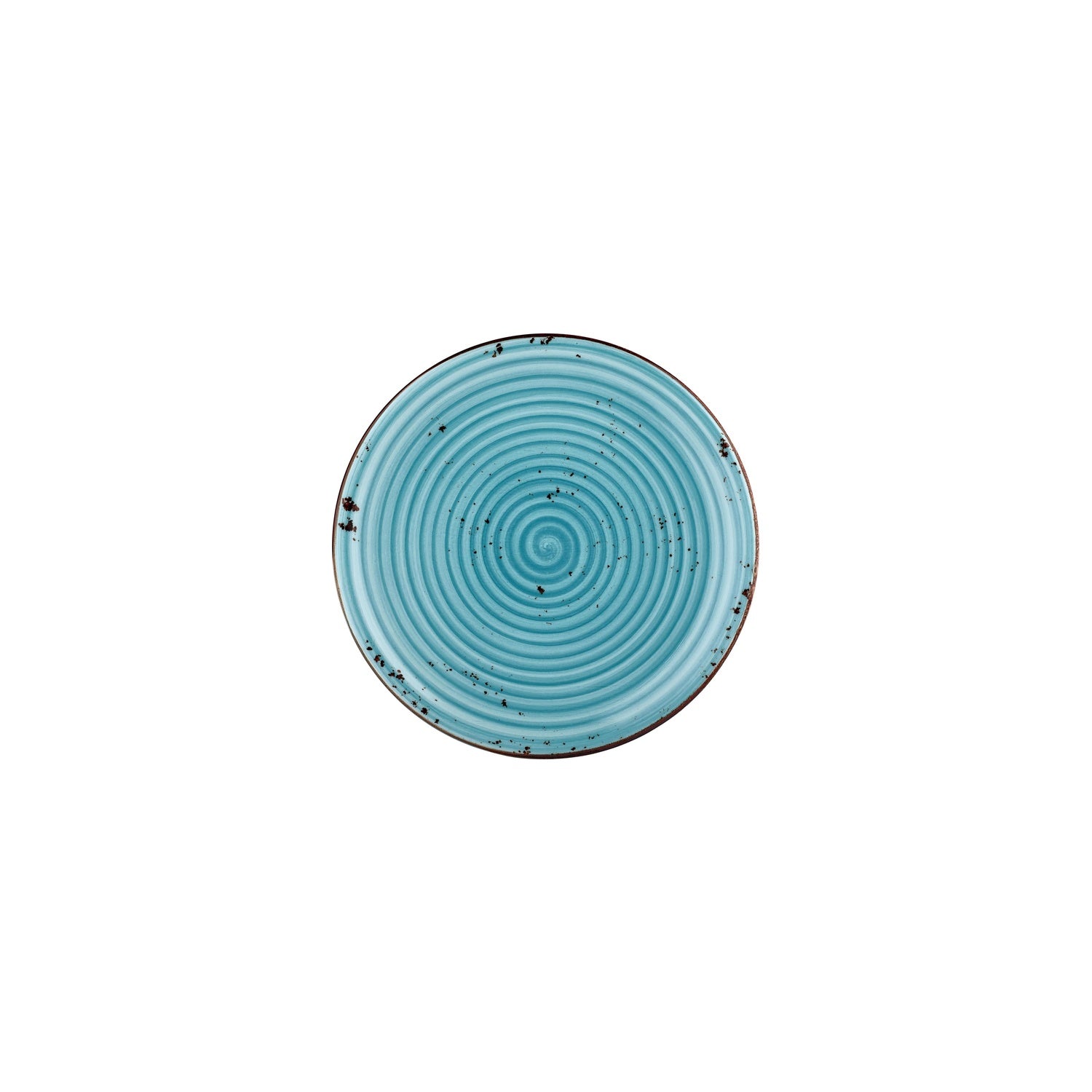Infinity dia.8.25" Round Turquoise Vitrified Plate (Set of 4)