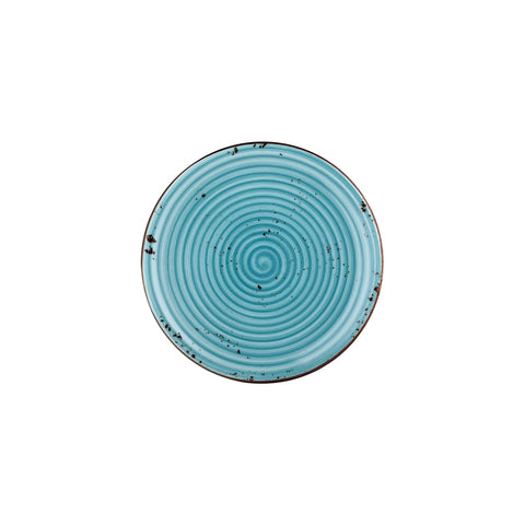 Infinity dia.9.75" Round Turquoise Vitrified Plate (Set of 4)