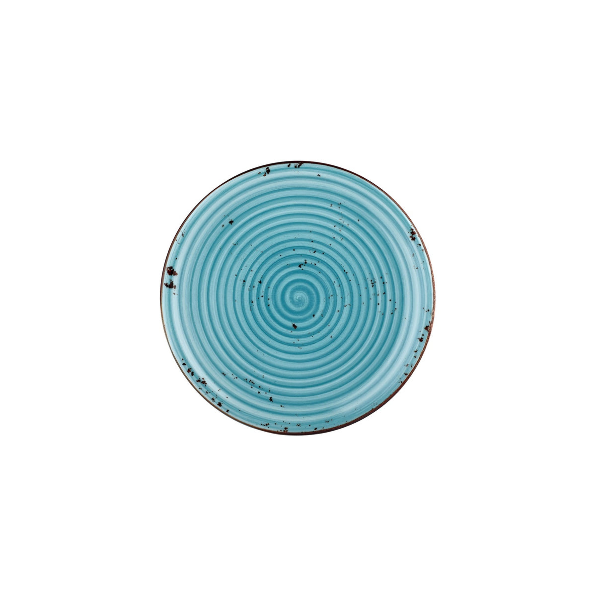 Infinity dia.9.75" Round Turquoise Vitrified Plate (Set of 4)