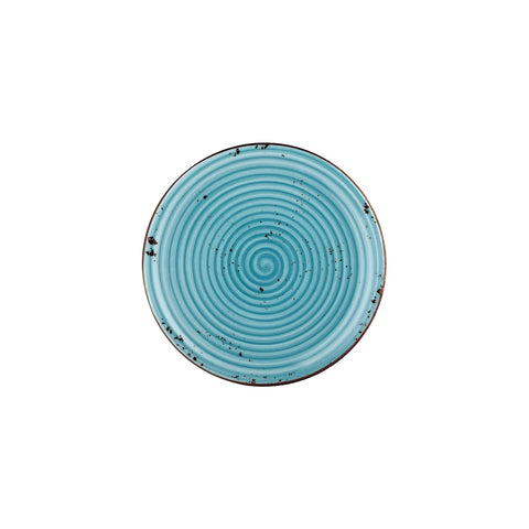 Infinity dia.9.75" Round Turquoise Vitrified Plate (Set of 4)