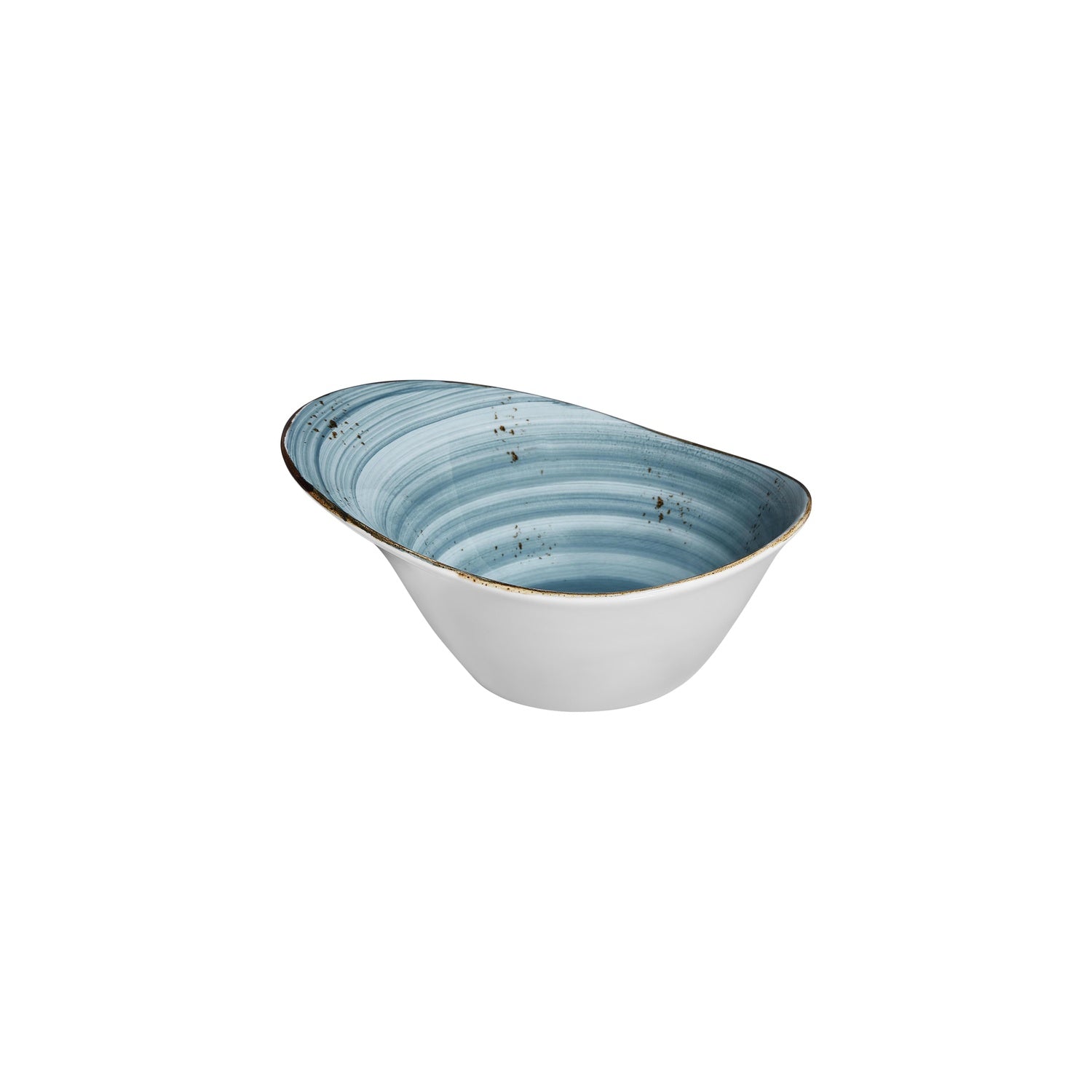 Infinity 10.25" x 7.5" x h:0" 42 oz. Organic Turquoise Vitrified Bowl (1 each)