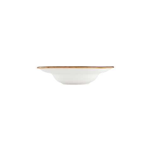 Infinity dia.10.75" h:2.5" 17 oz. Round Turquoise Vitrified Deep Plate (Set of 6)