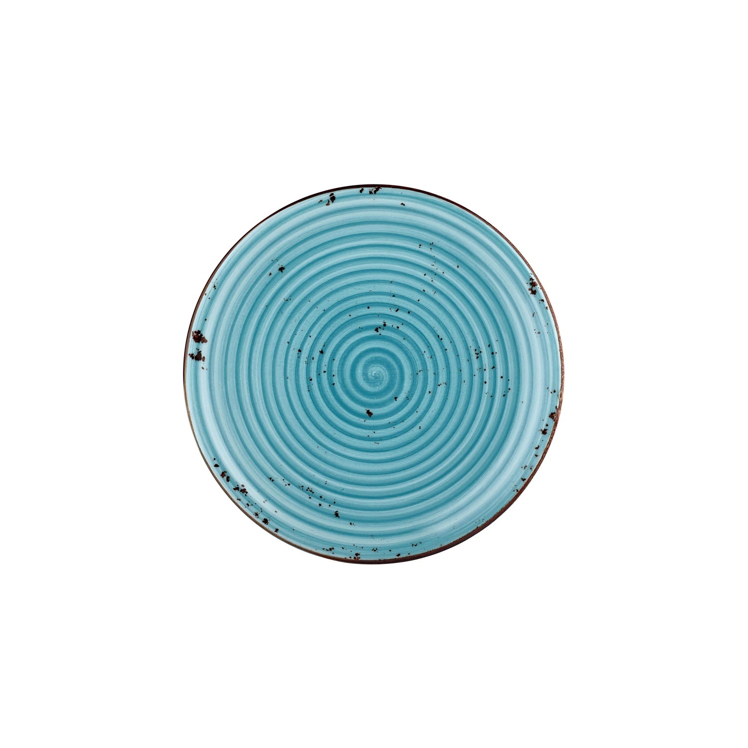 Infinity dia.10.75" Round Turquoise Vitrified Plate (Set of 4)
