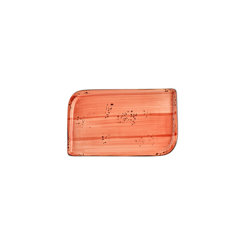 Laterite 9.5" x 6" Rectangular Orange Vitrified Plate (Set of 4)