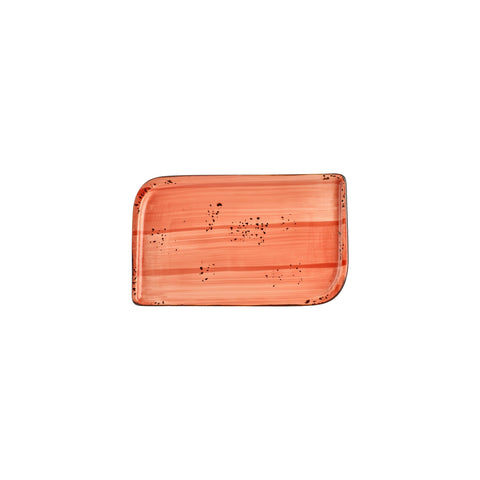 Laterite 9.5" x 6" Rectangular Orange Vitrified Plate (Set of 4)
