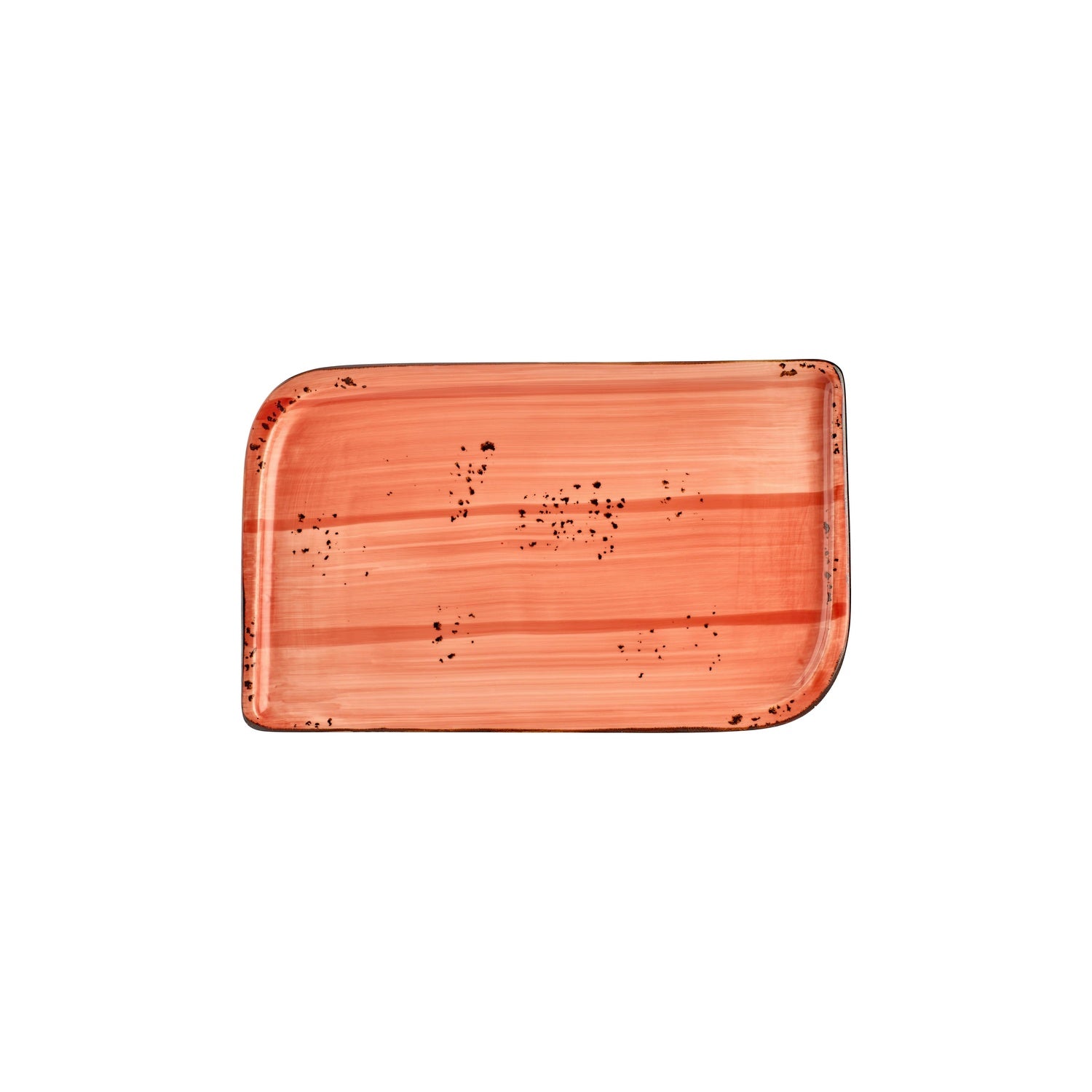 Laterite 11.75" x 7" x h:0" Rectangular Orange Vitrified Platter (1 each)
