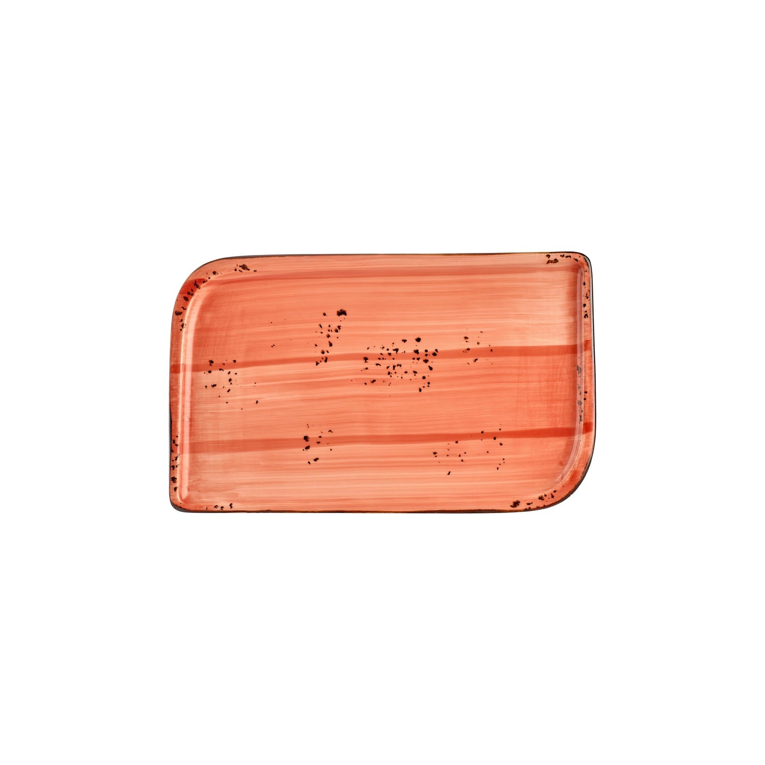 Laterite 11.75" x 7" x h:0" Rectangular Orange Vitrified Platter (1 each)