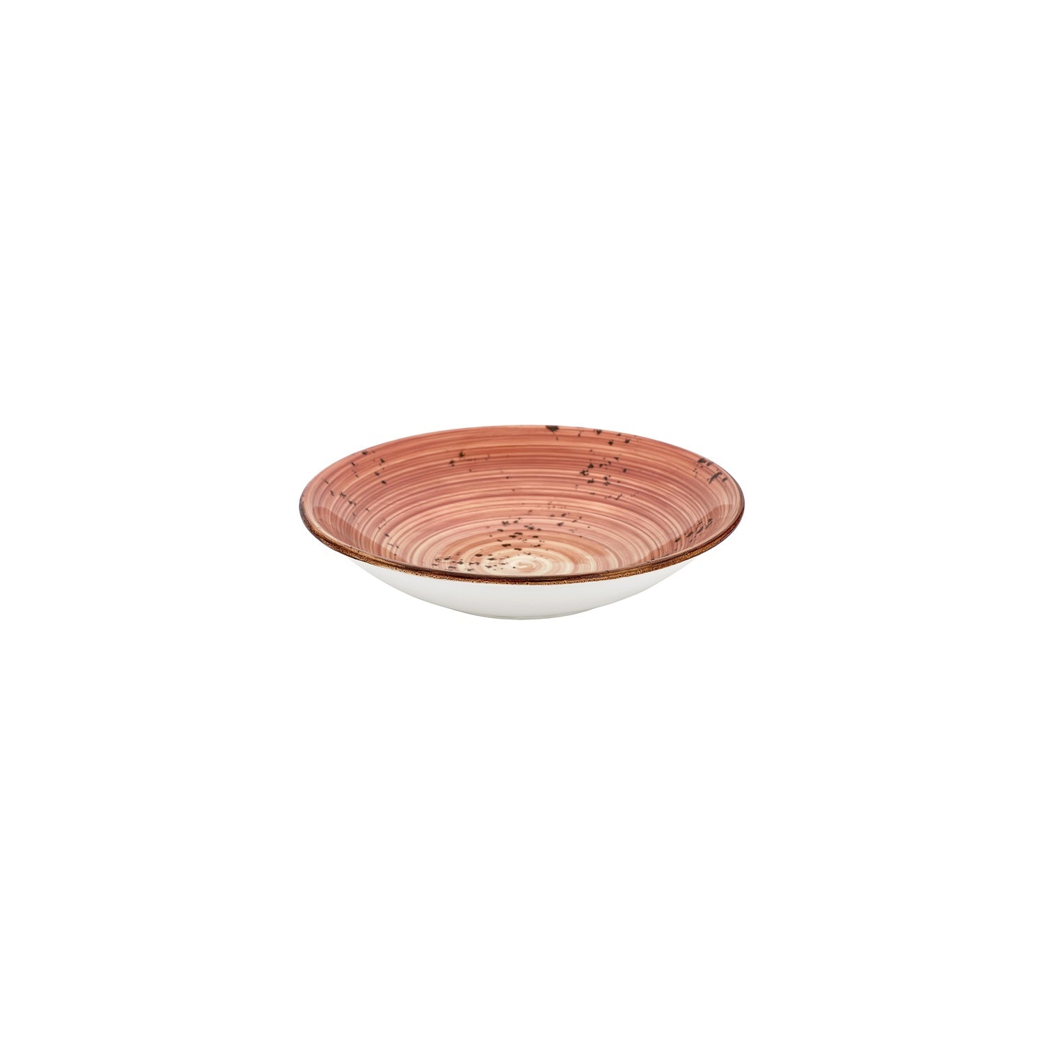 Laterite dia.9" h:1.75" 34 oz. Round Orange Vitrified Deep Plate (Set of 6)