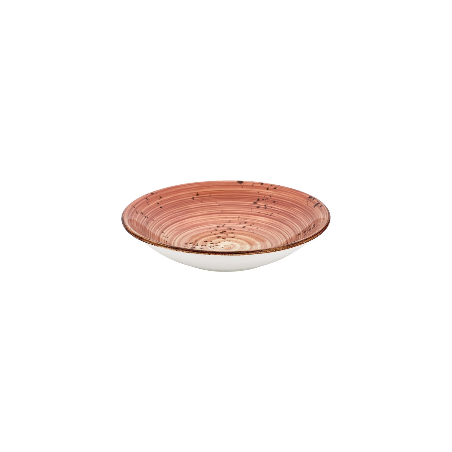 Laterite dia.9.75" h:2" 44 oz. Round Orange Vitrified Deep Plate (Set of 6)