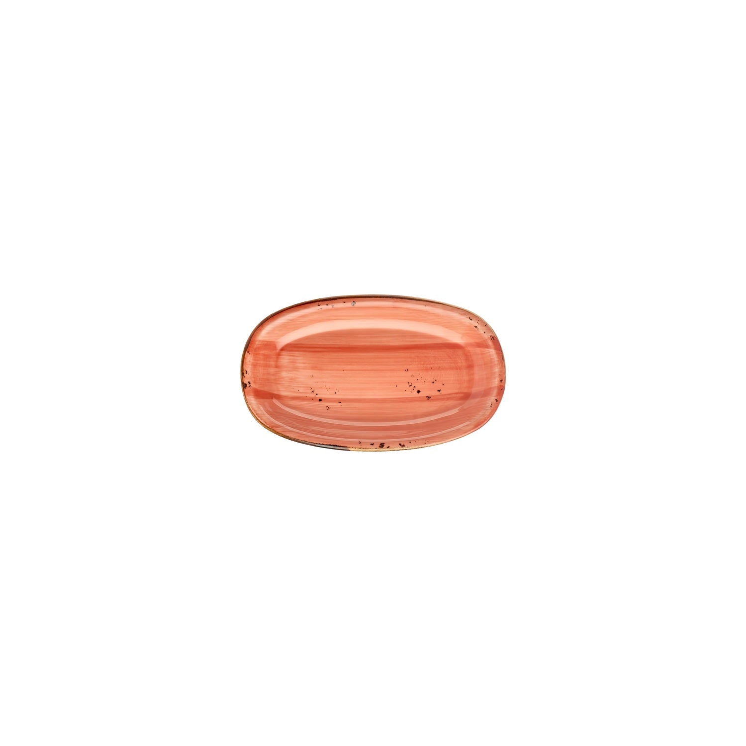 Laterite 7.5" x 4.25" x h:1" Oval Orange Vitrified Platter (1 each)