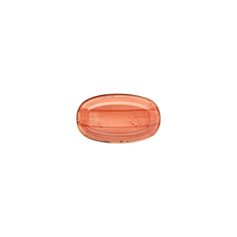 Laterite 7.5" x 4.25" x h:1" Oval Orange Vitrified Platter (1 each)