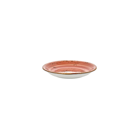 Laterite dia.8.25" h:0" 17 oz. Round Orange Vitrified Deep Plate (Set of 4)