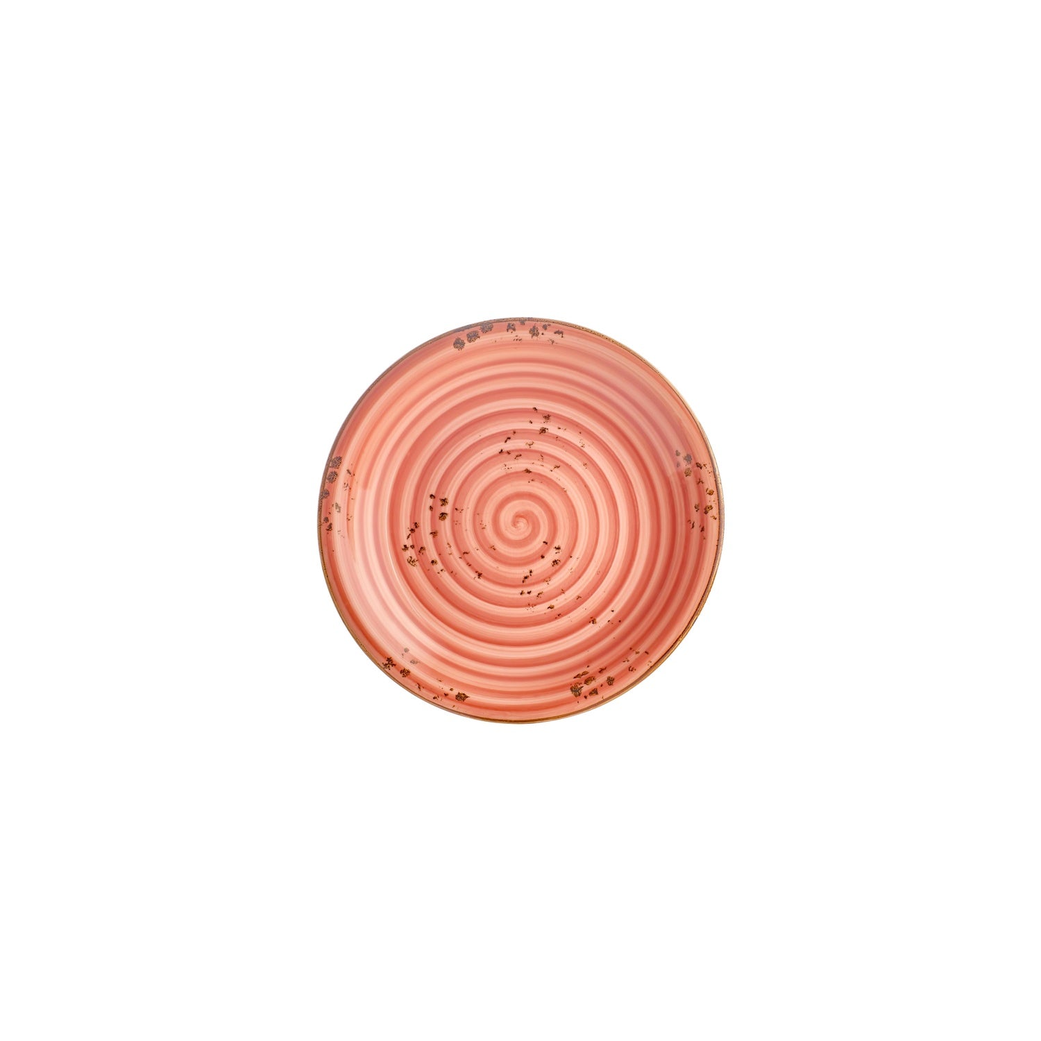 Laterite dia.8.25" h:0" 17 oz. Round Orange Vitrified Deep Plate (Set of 4)