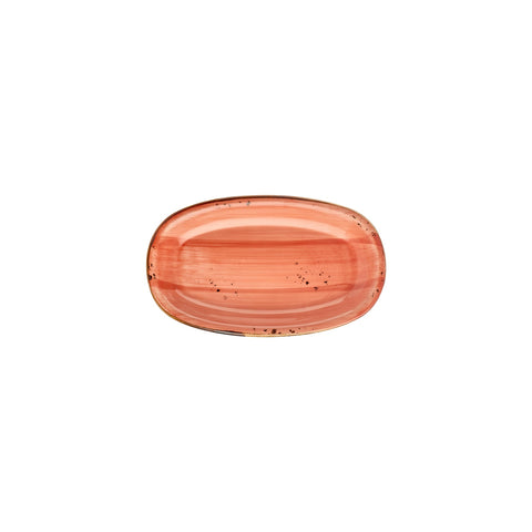 Laterite 9.5" x 5.75" x h:1" Oval Orange Vitrified Platter (1 each)