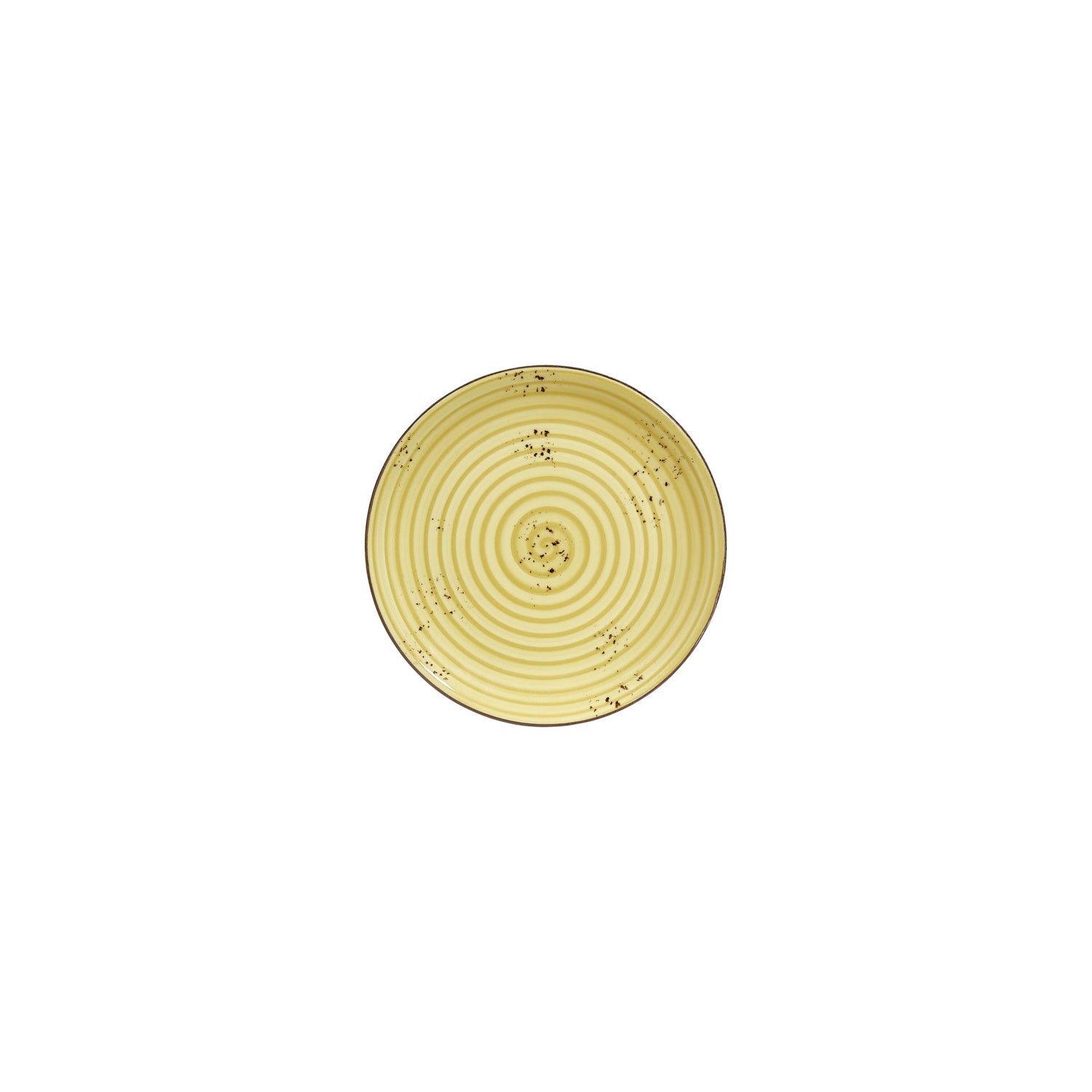 Sun dia.6.75" Round Yellow Vitrified Plate (Set of 4)