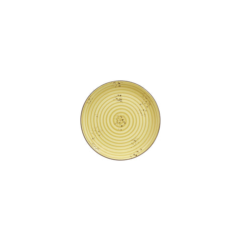 Sun dia.6.75" Round Yellow Vitrified Plate (Set of 4)