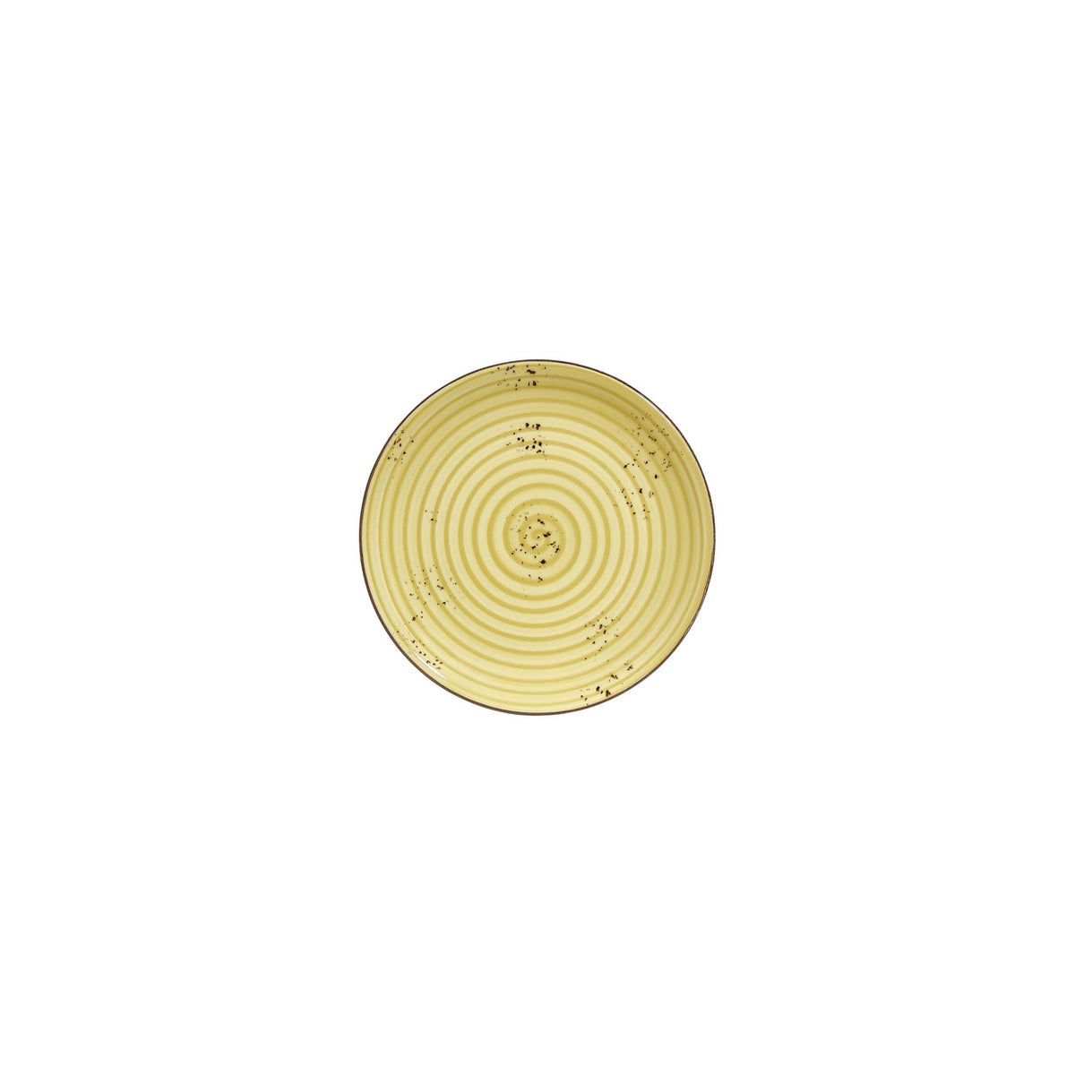 Sun dia.6.75" Round Yellow Vitrified Plate (Set of 4)
