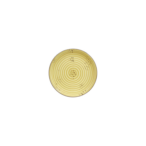 Sun dia.6.75" Round Yellow Vitrified Plate (Set of 4)