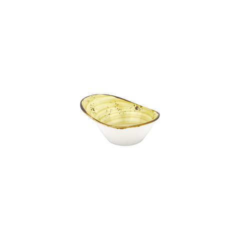 Sun 7" x 5" x h:0" 12 oz. Organic Yellow Vitrified Bowl (Set of 6)