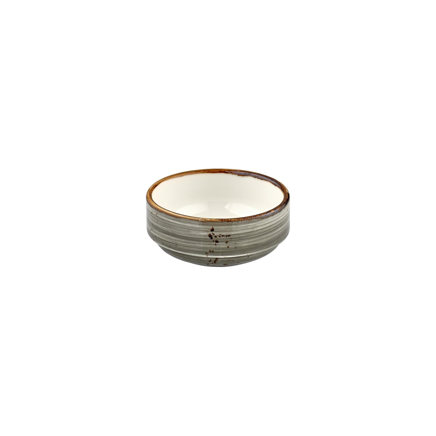 Supreme dia.4.75" h:0" 12 oz. Round Gray Vitrified Bowl (Set of 4)