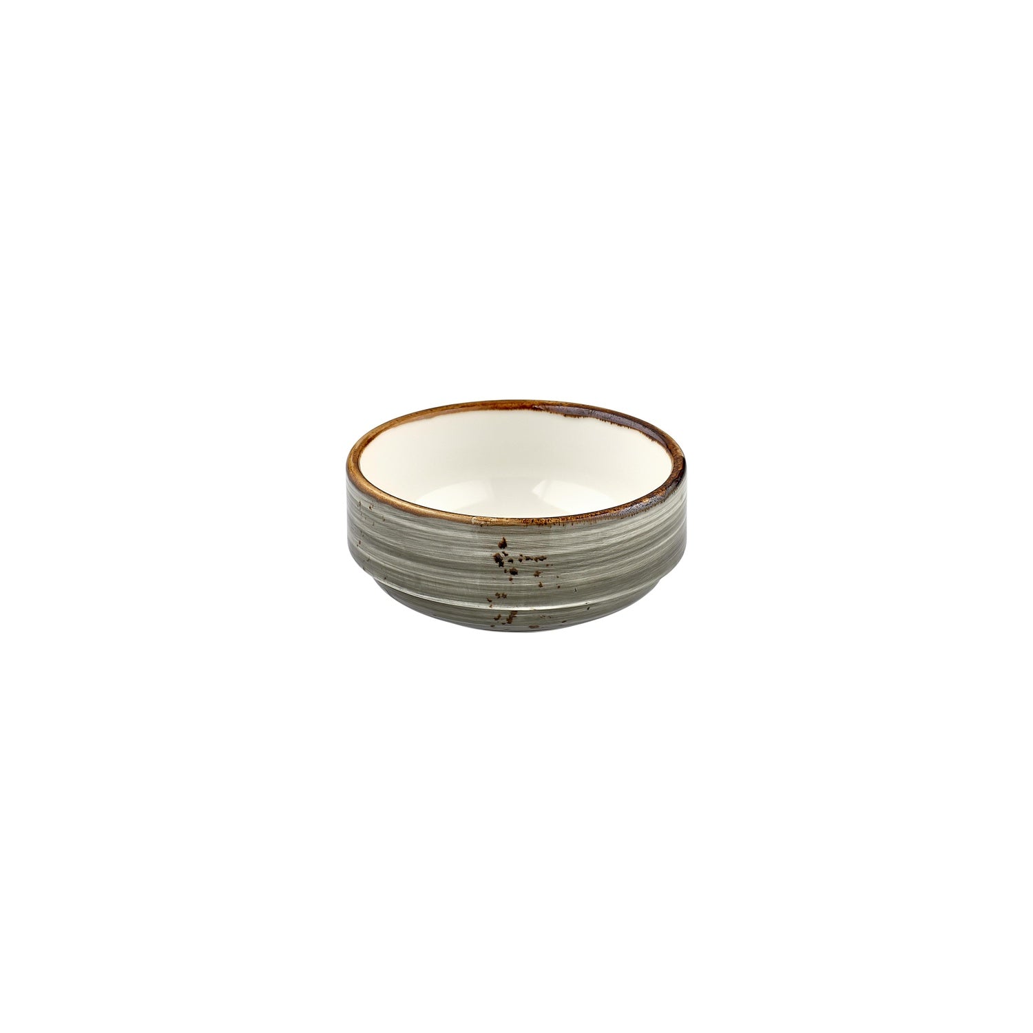Supreme dia.4.75" h:0" 12 oz. Round Gray Vitrified Bowl (Set of 4)