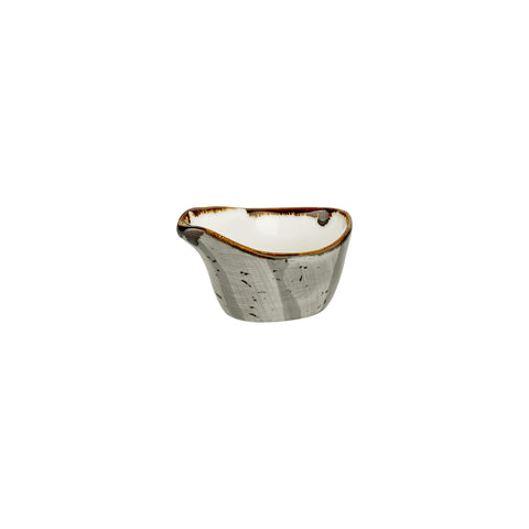 Supreme 3.25" x 2" x h:0" 2 oz. Oval Gray Vitrified Creamer (1 each)