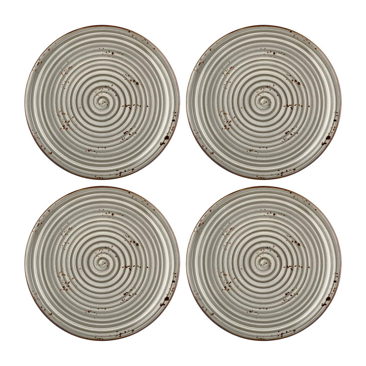 Supreme dia.6" Round Gray Vitrified Plate (Set of 4)