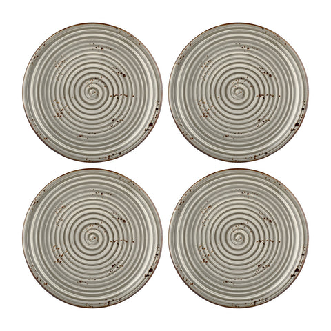 Supreme dia.6" Round Gray Vitrified Plate (Set of 4)