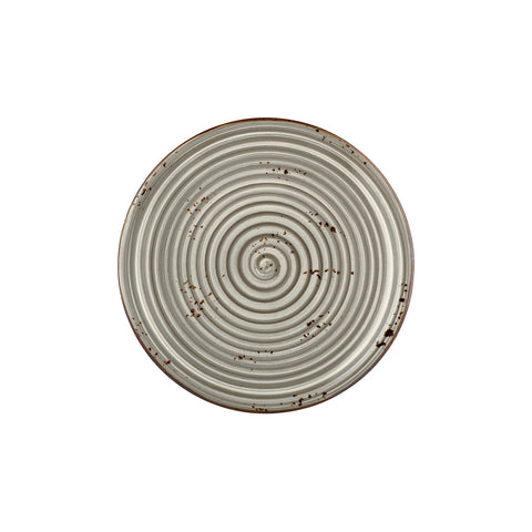 Supreme dia.11.75" Round Gray Vitrified Plate (Set of 6)