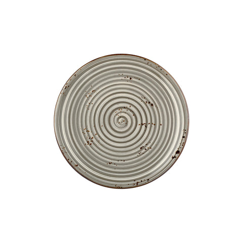 Supreme dia.11.75" Round Gray Vitrified Plate (Set of 6)