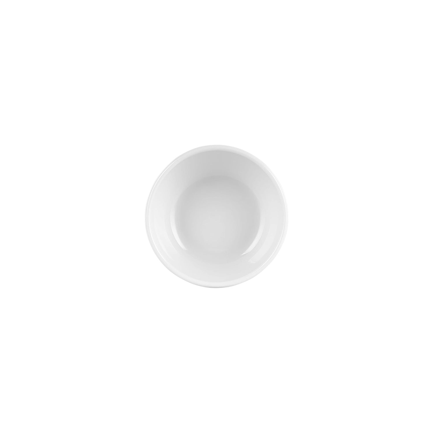 Helix White dia.2.75" h:1.25" 2 oz. Round Warm White Vitrified Bowl (Set of 4)