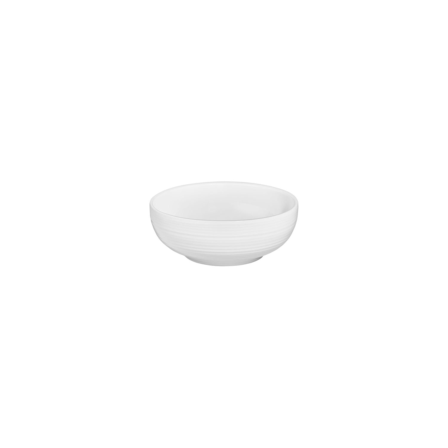 Helix White dia.5.5" h:2" 16 oz. Round Warm White Vitrified Bowl (Set of 4)