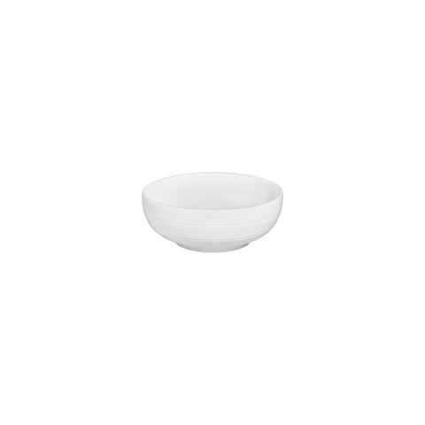 Helix White dia.5.5" h:2" 16 oz. Round Warm White Vitrified Bowl (Set of 4)