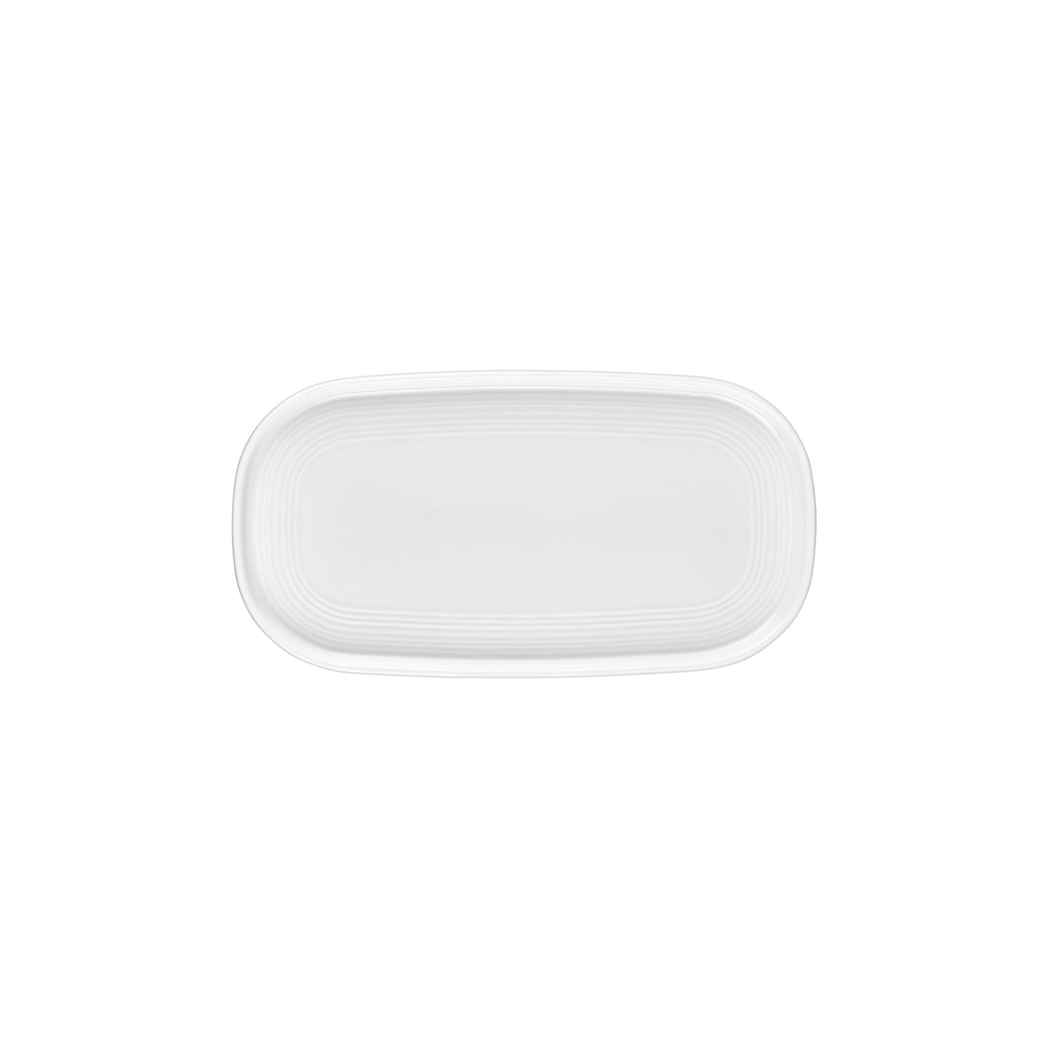 Helix White 11.75" x 6.25" x h:0.75" Oval Warm White Vitrified Platter (1 each)