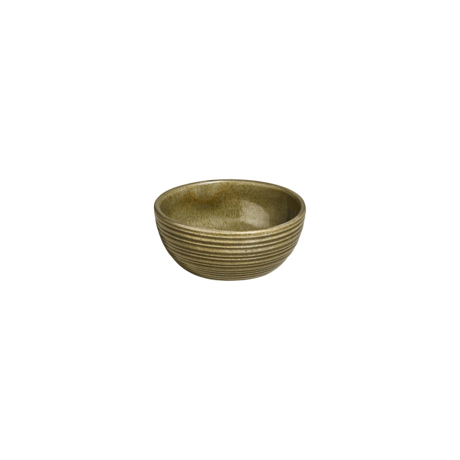 Helix Bamboo dia.2.75" h:1.25" 2 oz. Round Green Vitrified Bowl (Set of 4)