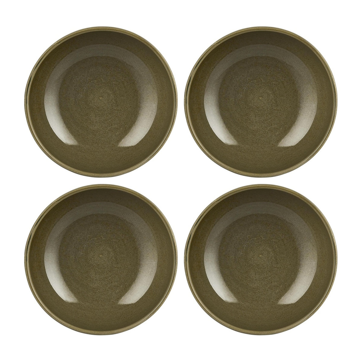 Helix Bamboo dia.5.5" h:0" 16 oz. Round Green Vitrified Bowl (Set of 4)