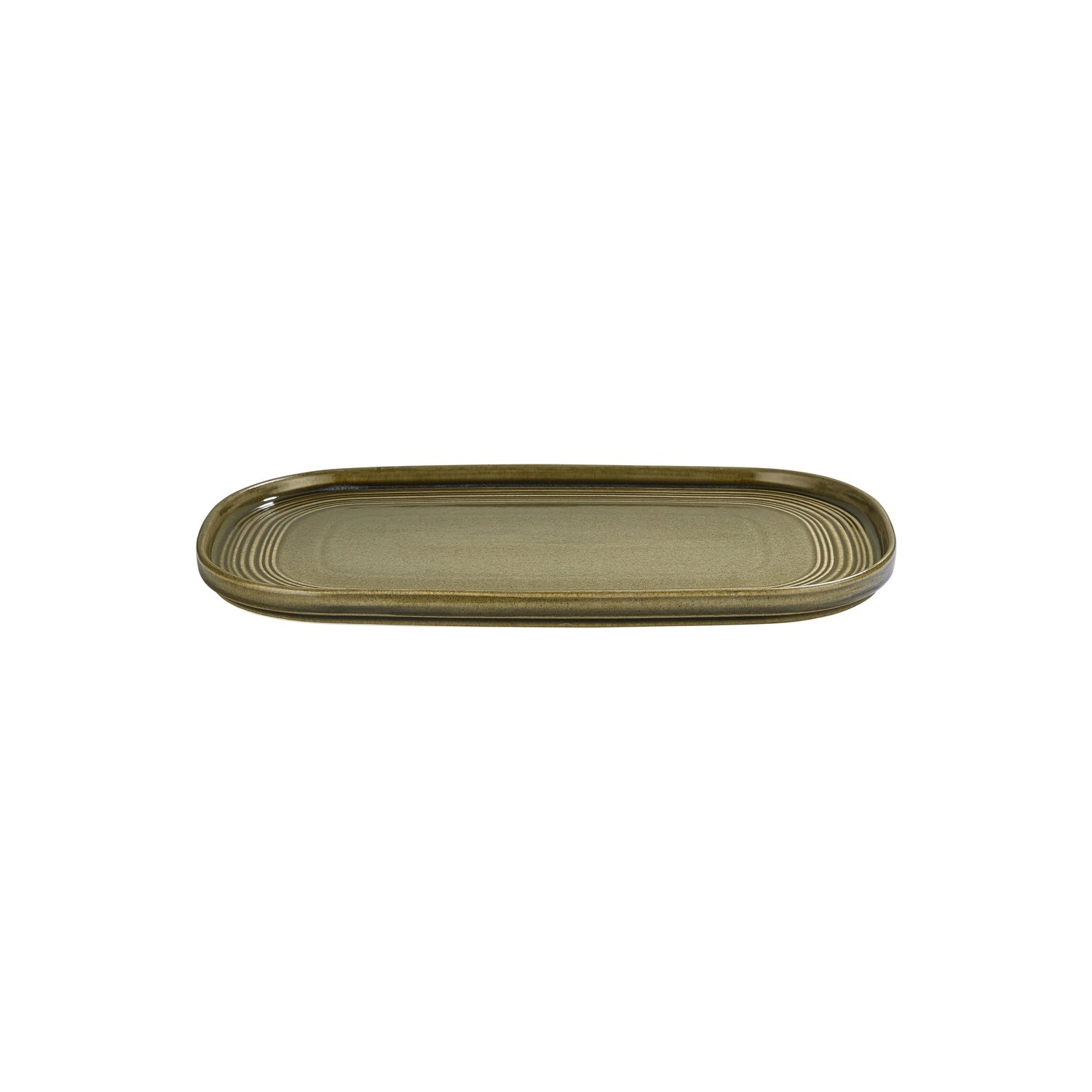 Helix Bamboo 13.5" x 9" x h:0.75" Oval Green Vitrified Platter (1 each)